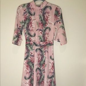 Tropical print cocktail dress